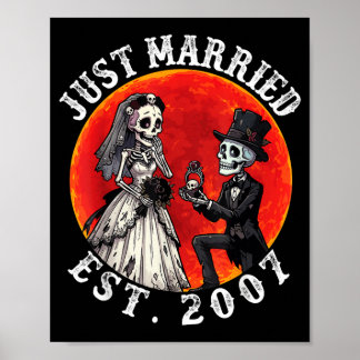 Poster Casados Est 2007 Noiva Esqueleto Noivo 19º