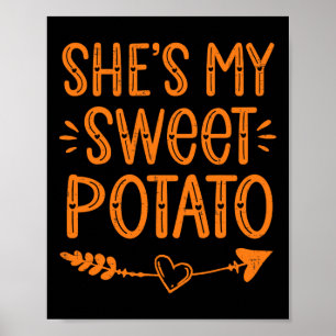 Poster Casais de Ação de Graças Ela é minha doce Potat