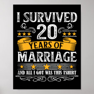 Poster Casais de Camisa de Casamento de 20