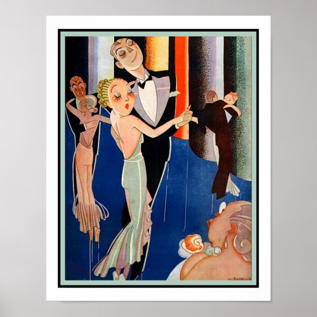 Poster casais de dança da arte de 1930 (Frente)