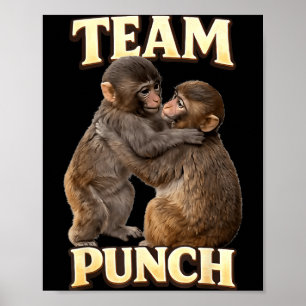 Poster Casais de Macacos Bebês se Unem com um Novo Amigo