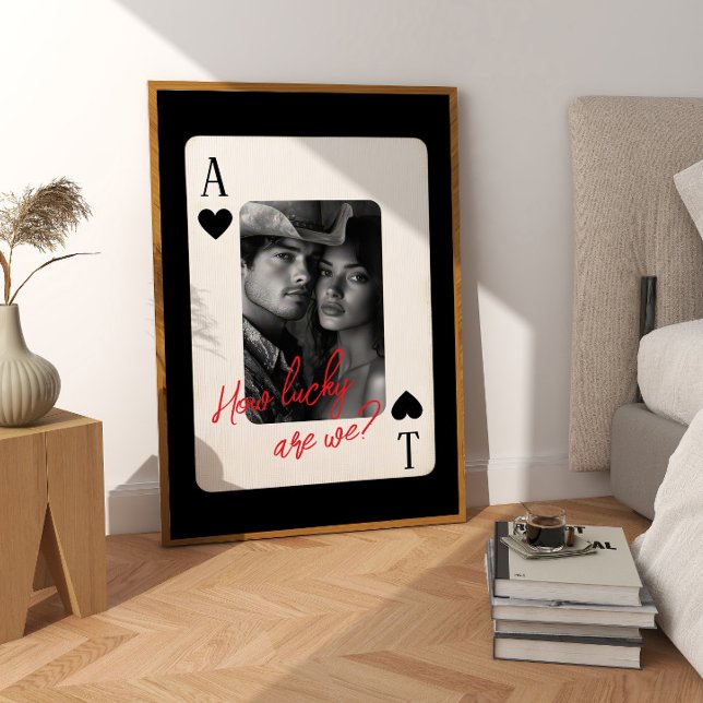 Poster Casais Jogando Cartaz Como Somos Sortudos ( Couples Poker Playing Card How Lucky Are We Poster)