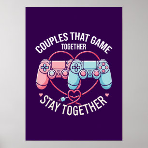 Poster Casais Que Jogam Juntos - Amantes De Casal De Jogo