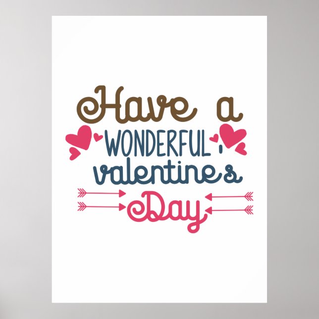 Poster Casal Art Tem Um Dia de os namorados Maravilhoso (Frente)