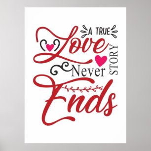 Poster Casal Arte Uma Verdadeira História De Amor Nunca 