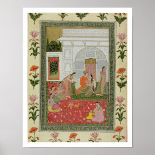 Pôster Casal com assistentes e músicos