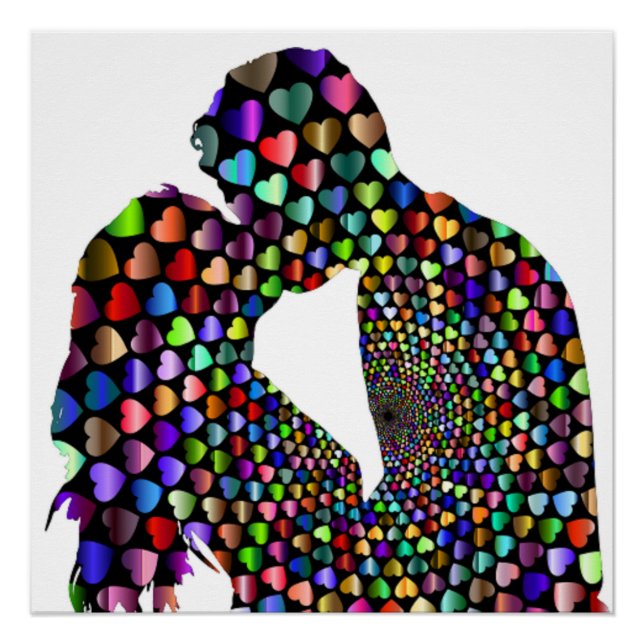 Pôster Casal DE BEIJO (Frente)