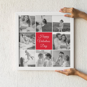 Poster Casal de Colagem Adorável Foto e Feliz Dia dos Na