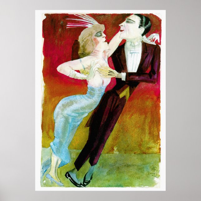 Pôster Casal de dança moderna por Otto Dix (Frente)