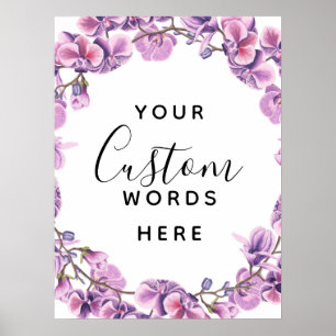 Poster casal de ervilhas roxas crie seu costume