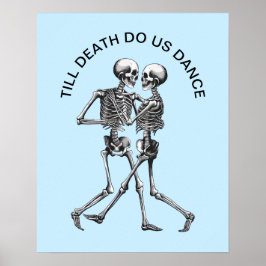 Poster Casal de esqueleto dançante