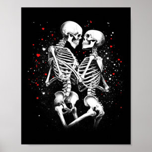 Poster Casal De Esqueleto Para Dia de os namorados De Hal