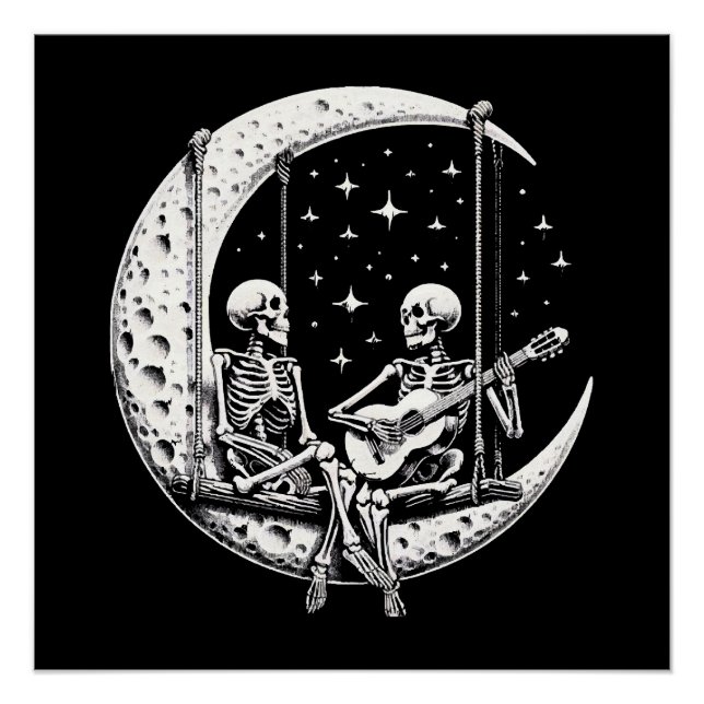 Pôster Casal de Esqueletos Gaita Lunar (Frente)