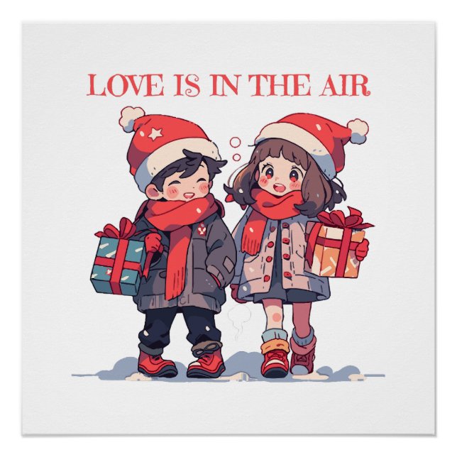 Pôster Casal de Natal - O amor está no ar (Frente)