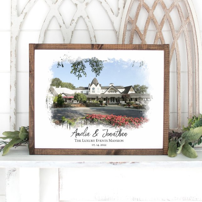 Poster Casal de Noite de Máscara de Foto do Local de Casa (Criador carregado)