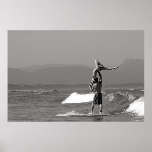 Poster Casal de Surfe de Tandem (Frente)