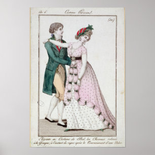 Pôster Casal elegante que dança a valsa