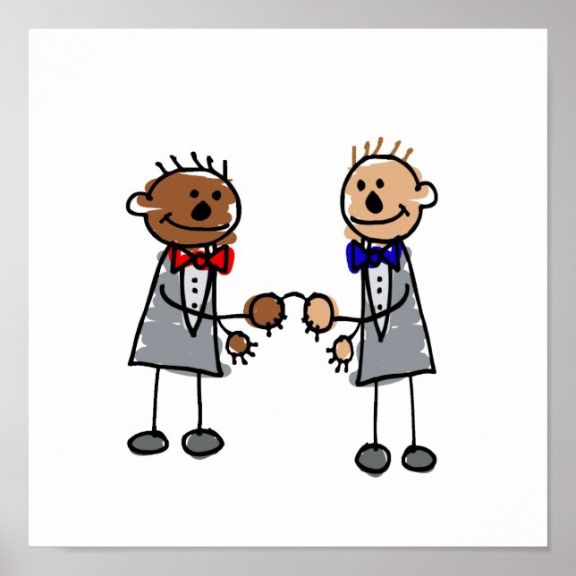 Poster Casal Gay interracial (Frente)