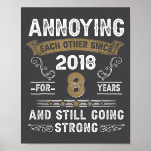 Poster Casal Irritando um ao Outro desde 2018 Aniversário