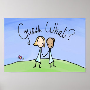 Poster Casal Lesbiano Fofo Adivinhe O Que