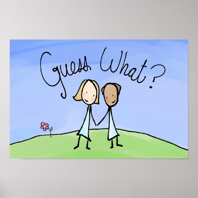 Poster Casal Lesbiano Fofo Adivinhe O Que (Frente)