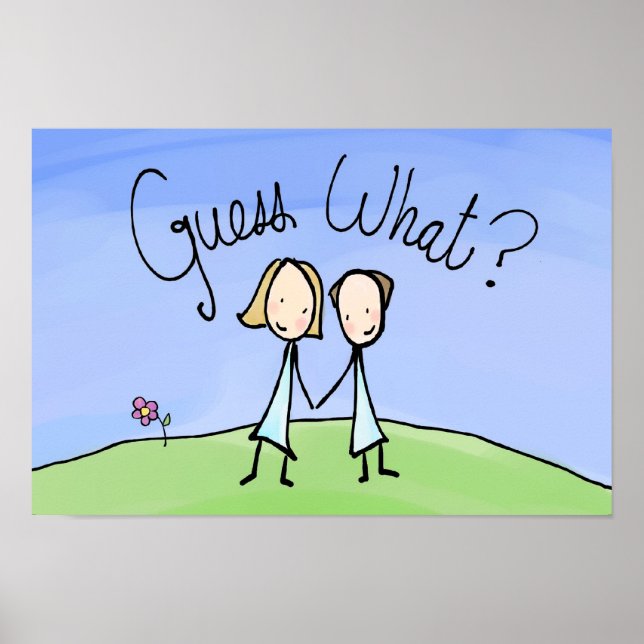 Pôster Casal Lésbico Bonito Sabe O Que (Frente)