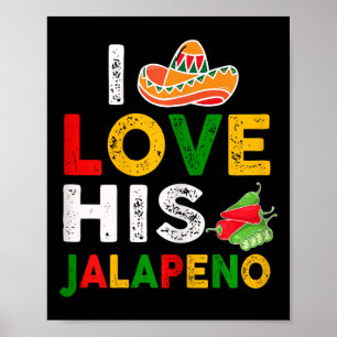 Poster Casal Mexicano Cinco de Mayo Mulher Eu Amo Sua Jal