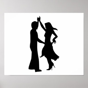 Poster Casal padrão da dança