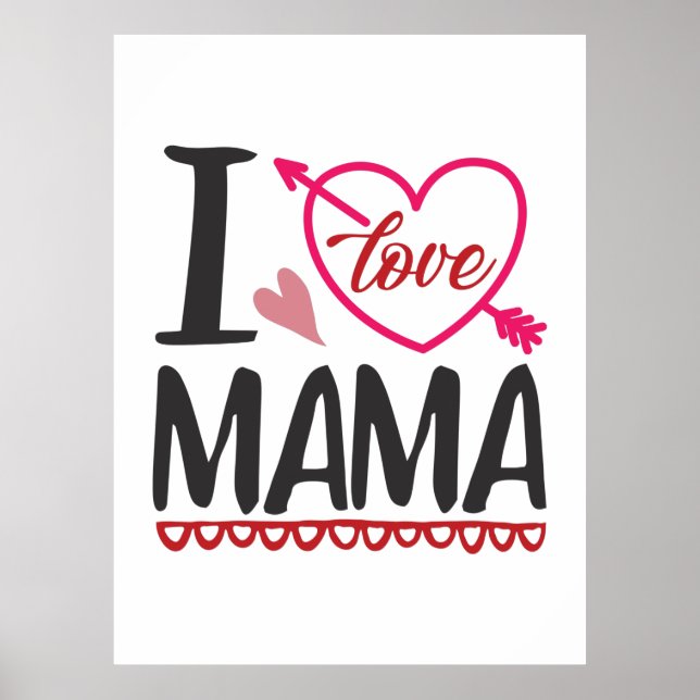 Poster Casal presente que amo mamãe (Frente)