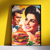 Casal Retro de Fast Food