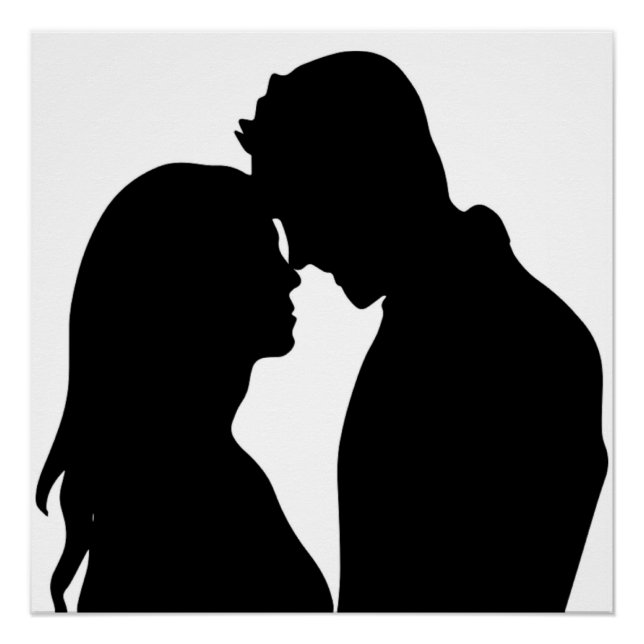 PÔSTER CASAL ROMÂNTICO SILHOUETTE (Frente)