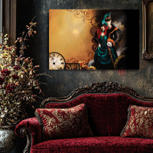 Pôster Casal Steampunk vitoriano