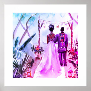 Poster Casamento Africano