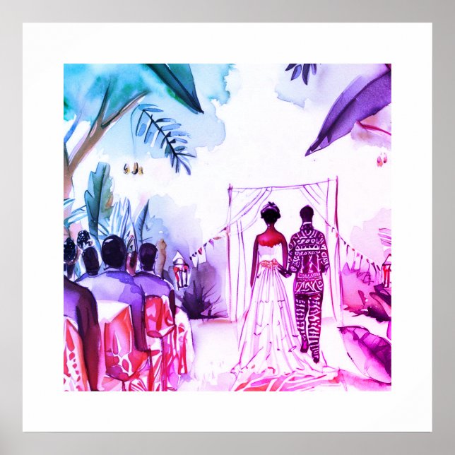 Poster Casamento afro-americano (Frente)