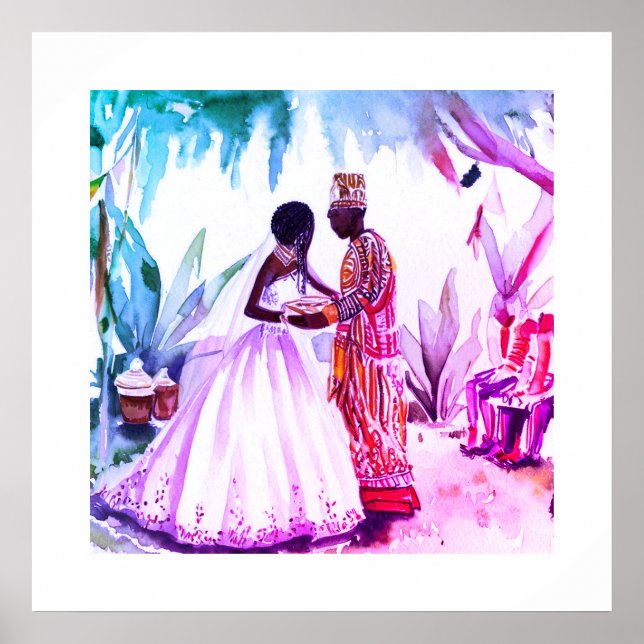 Poster Casamento afro-americano (Frente)