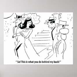 Poster Casamento às Costas Dele, Humorístico