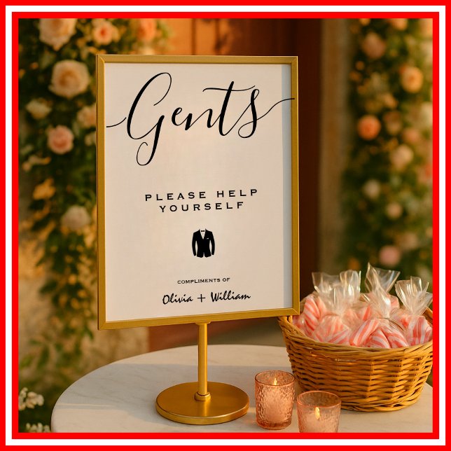 Poster Casamento Bathroom - Sinal de Minimalista Elegante (Criador carregado)