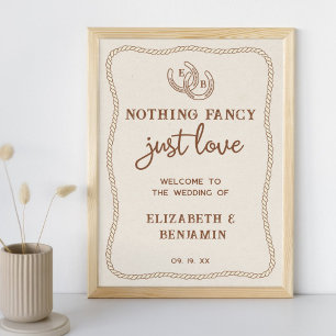 Poster Casamento Bem-vindo Nada Chique Apenas Amor Ociden