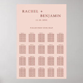 Poster Casamento Boêmia Encontre seu assento Elegante Ter