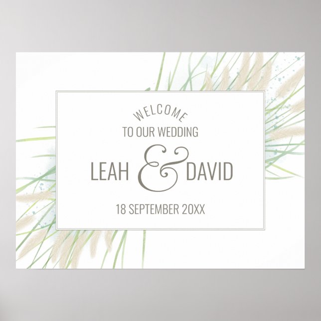 Poster Casamento Botânico Costeiro (Frente)