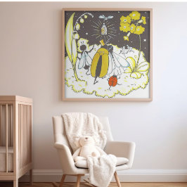 Poster Casamento Caprichoso de Conto de Fadas na Floresta