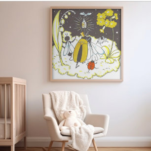 Poster Casamento Caprichoso de Conto de Fadas na Floresta