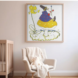 Poster Casamento Caprichoso de Conto de Fadas na Floresta