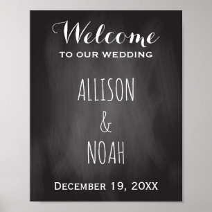 Pôster Casamento Chalkboard   Sinal de recepção russo