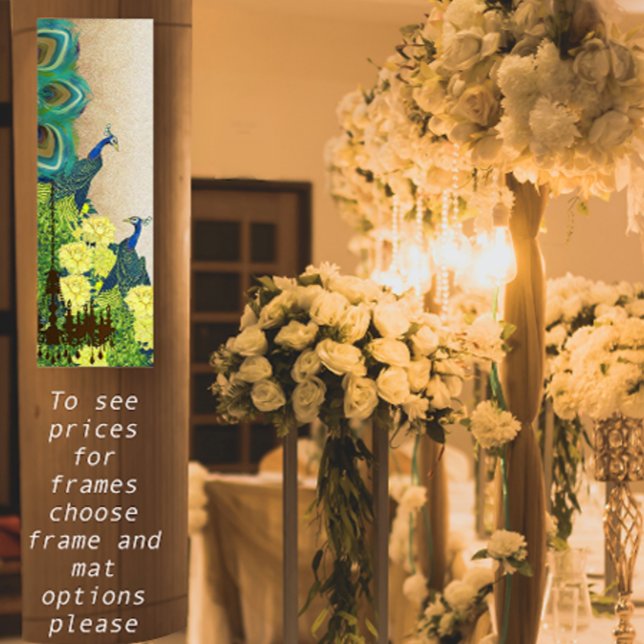 Pôster Casamento Chandelier de Peacock Roaring 20 (Criador carregado)