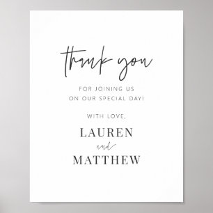 Poster Casamento Chic Minimalista Simples Moderno Obrigad