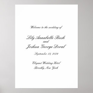 Poster Casamento Clássico Preto e Branco Atemporal