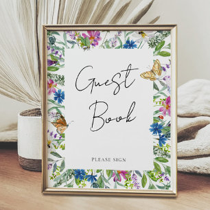 Poster Casamento Colorido de Primavera Wildflower