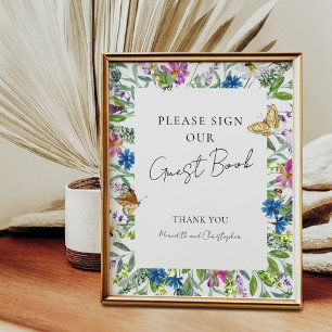 Poster Casamento Colorido de Primavera Wildflower