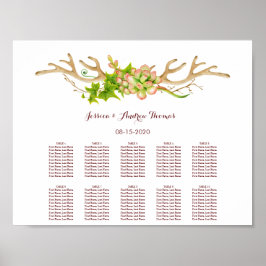 Poster Casamento com Galhadas Rústicas e Flores Silvestre